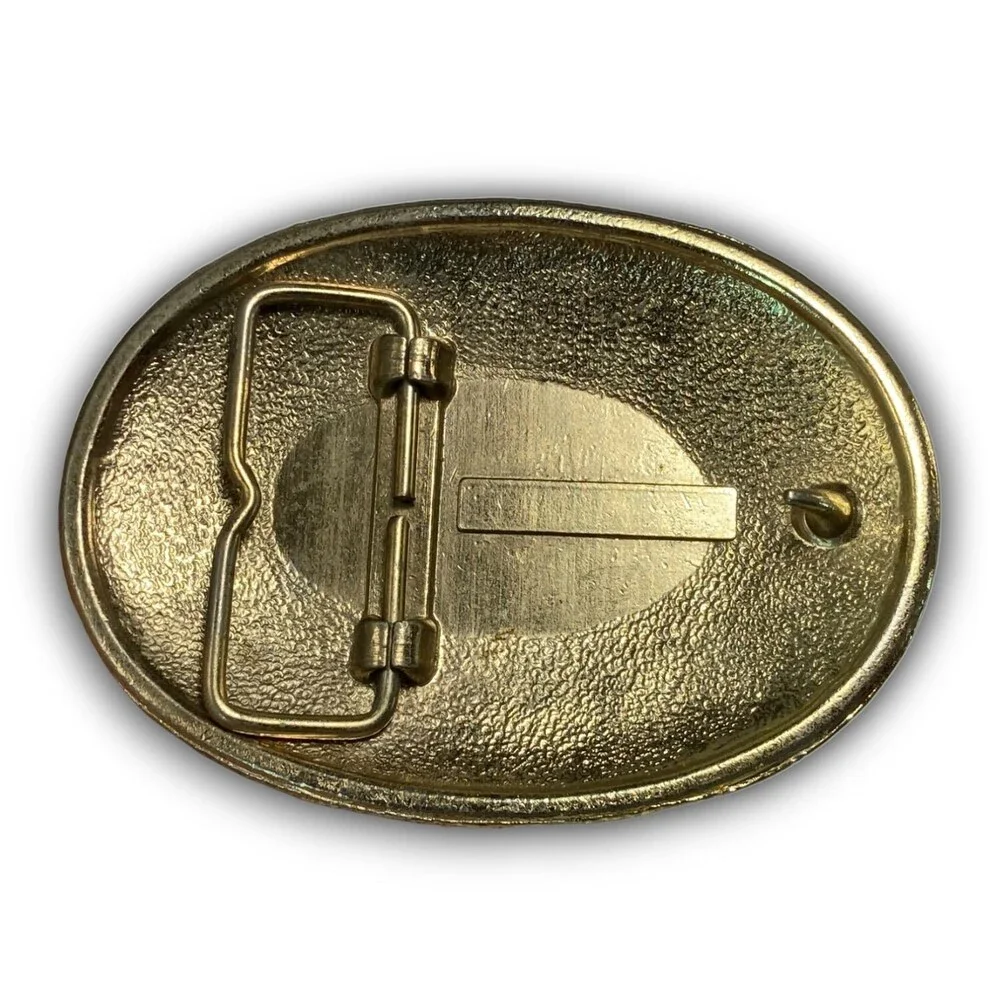 Vintage‎ F.C.I. Transports Belt Buckle – Gold Color Western Filigree Design
